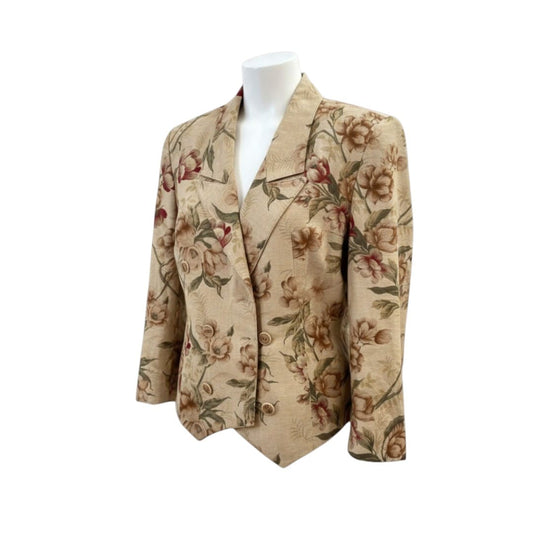 BLAZER BEIGE AVEC FLEURS SMALL