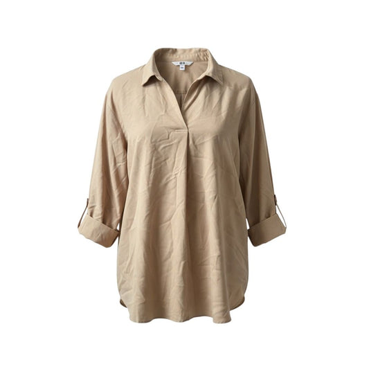 BLOUSE BEIGE UNIQLO LARGE