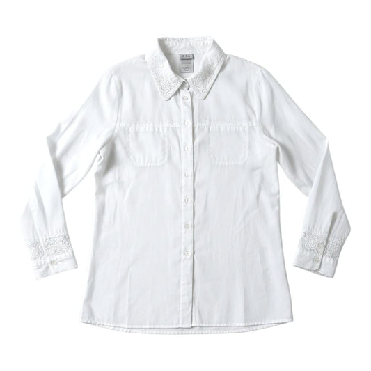 BLOUSE BLANCHE AVEC DÉTAILS BLANC LARGE