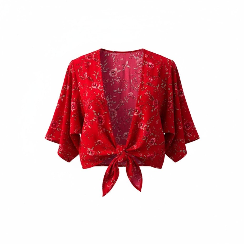 BLOUSE COL V DYNAMITE AVEC FLEURS SMALL