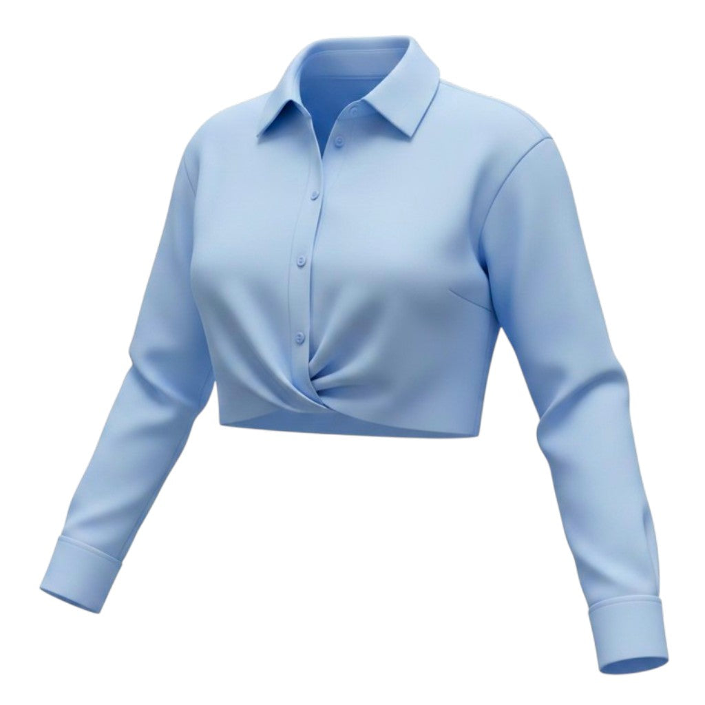 BLOUSE CROP MANCHES LONGUES MEDIUM