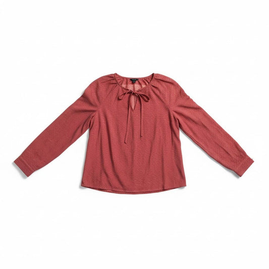 BLOUSE LÉGÈRE BOURGOGNE AVEC POINTS BLANCS X-LARGE