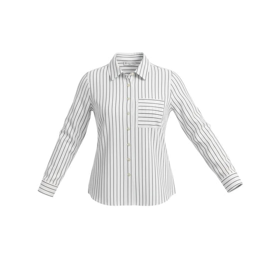 BLOUSE MANCHES LONGUES BLANC LIGNÉ NOIR SMALL