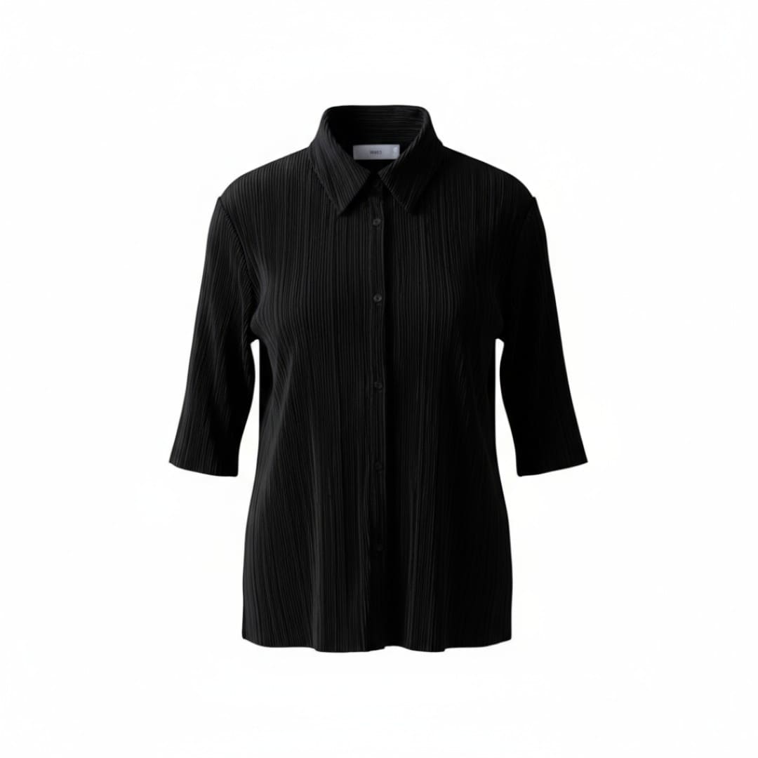 BLOUSE NOIRE UN PEU TRANSPARENTE AVEC LIGNE MANGO SMALL