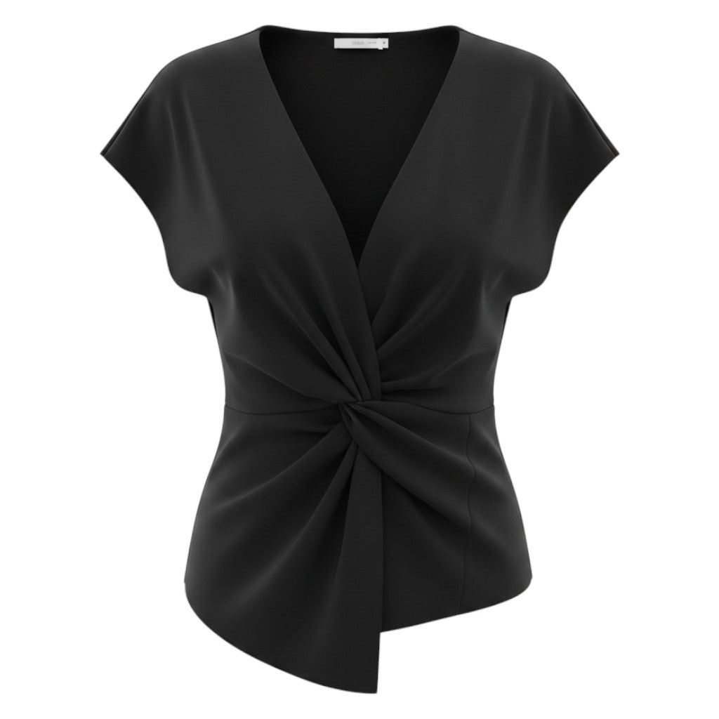 BLOUSE NOIR SANS MANCHES ZARA X-SMALL