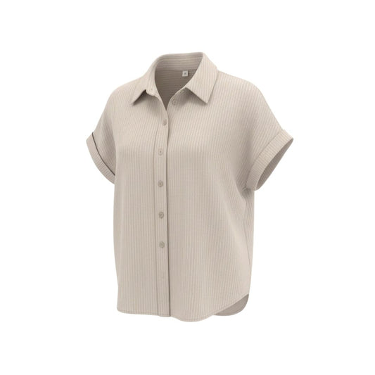 BLOUSE T-SHIRT BEIGE LIGNÉ BLANC TILLEY SMALL