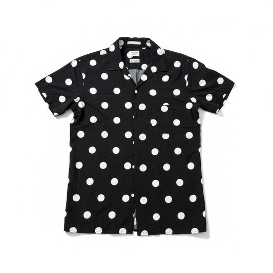 BLOUSE NOIR AVEC POINTS BLANC SMALL