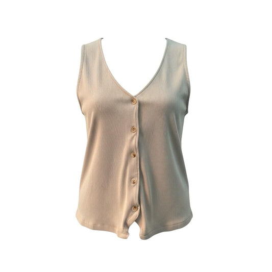CAMISOLE BEIGE AVEC BOUTONS TAHARI X-LARGE