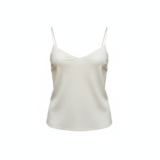 CAMISOLE CRÈME STYLE SATIN BRETELLE BRILLANTE H&M MEDIUM