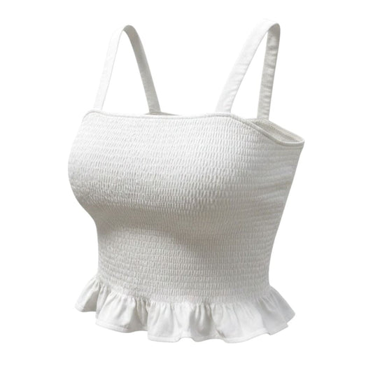 CAMISOLE CROP BLANCHE NEUVE H&M X-LARGE
