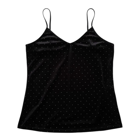 CAMISOLE NOIR SUEDE AVEC BRILLANT MEDIUM