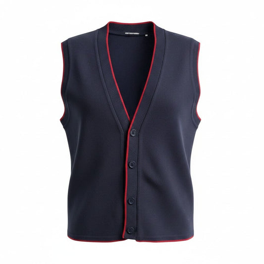 CARDIGAN SANS MANCHES BLEU MARIN MEDIUM