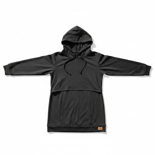 CHANDAIL MANCHES LONGUES AVEC CAPUCHE NOIR MEDIUM
