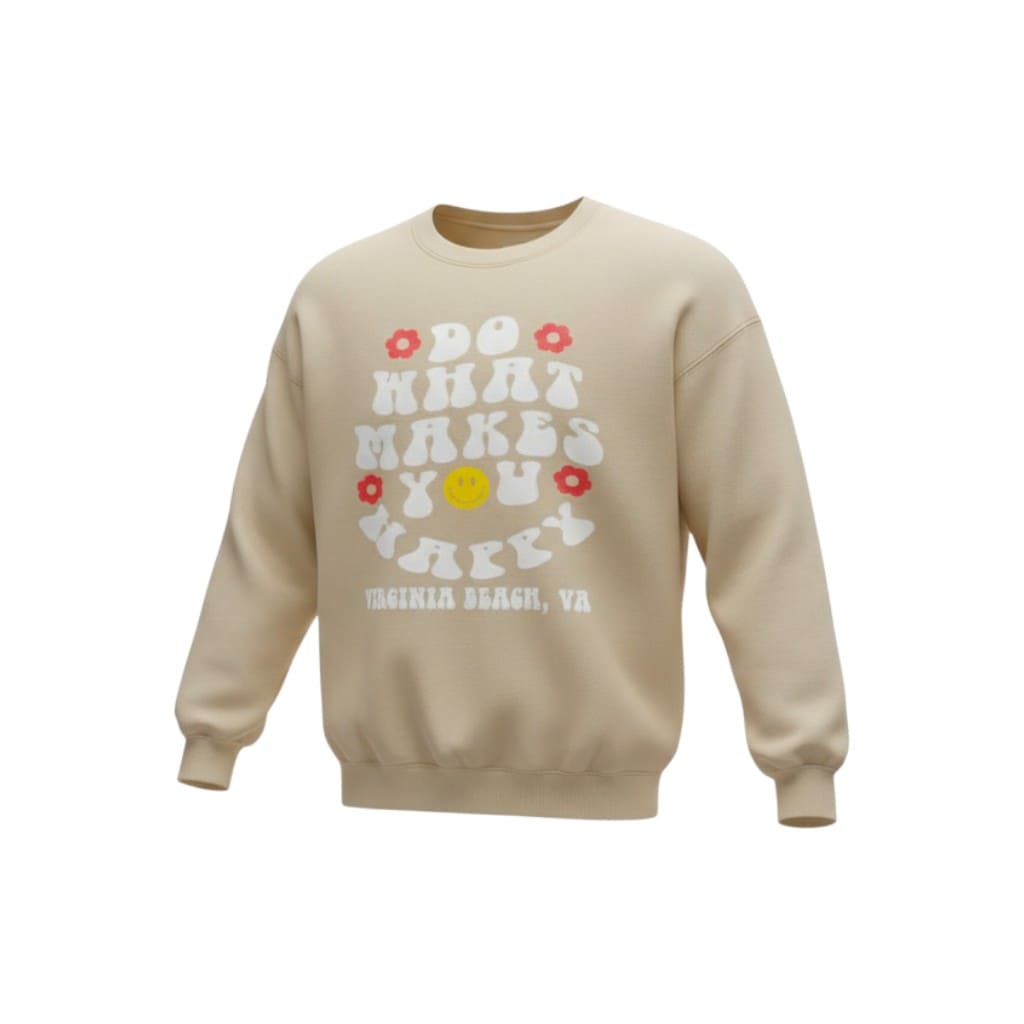 CHANDAIL MANCHES LONGUES BEIGE AVEC ÉCRITURE DESSIN SMALL