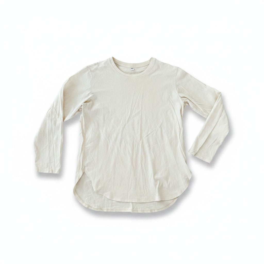 CHANDAIL MANCHES LONGUES BEIGE UNIQLO MEDIUM