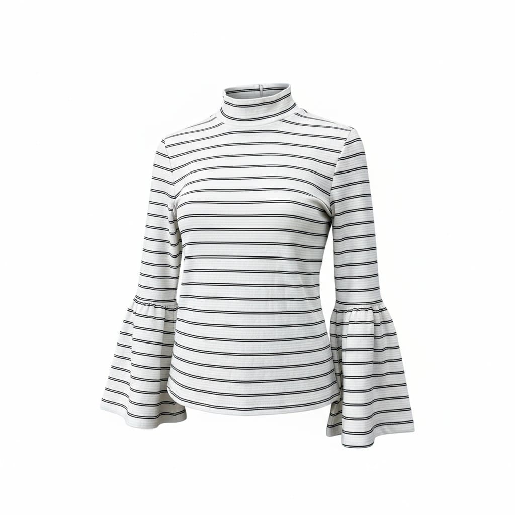 CHANDAIL MANCHES LONGUES BLANC LIGNÉ NOIR DYNAMITE SMALL