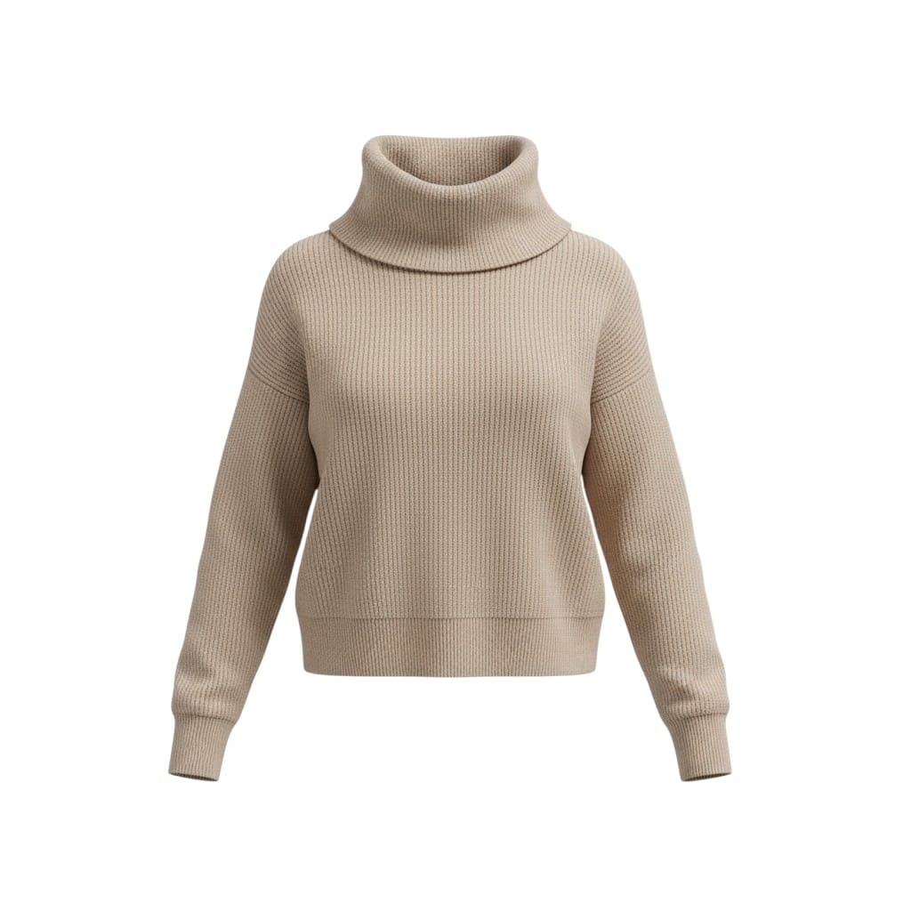 CHANDAIL MANCHES LONGUES COL ROULÉ BEIGE ARDENE SMALL