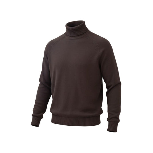 CHANDAIL MANCHES LONGUES COL ROULÉ MARRON NEUF MEDIUM