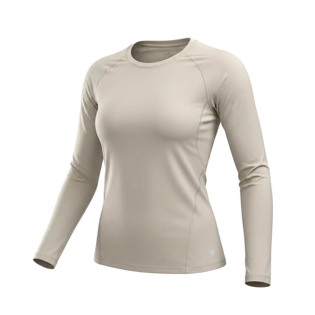 CHANDAIL MANCHES LONGUES DE SPORTS BEIGE LULULEMON LARGE