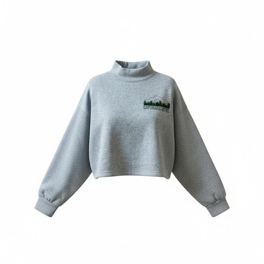 CHANDAIL MANCHES LONGUES GRIS CROP ARDENE MONTAGNE MEDIUM