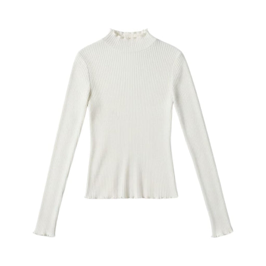 CHANDAIL MANCHES LONGUES LÉGER BLANC H&M X-SMALL