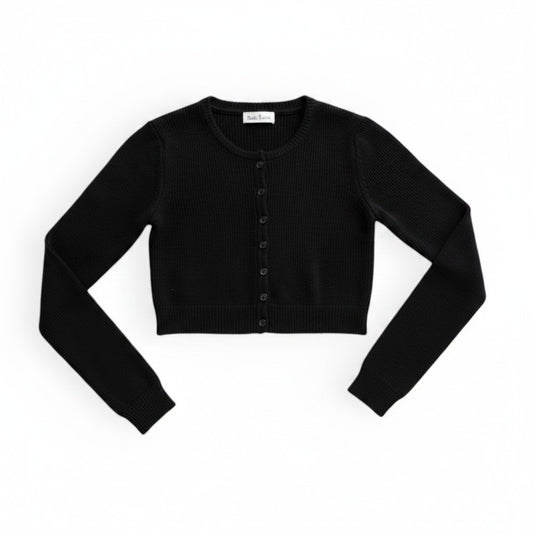 CHANDAIL MANCHES LONGUES NOIR CROP JUZ SODA SMALL / MEDIUM