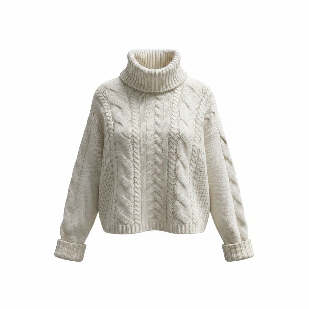 CHANDAIL MANCHES LONGUES BLANC COL LÉGER MEDIUM