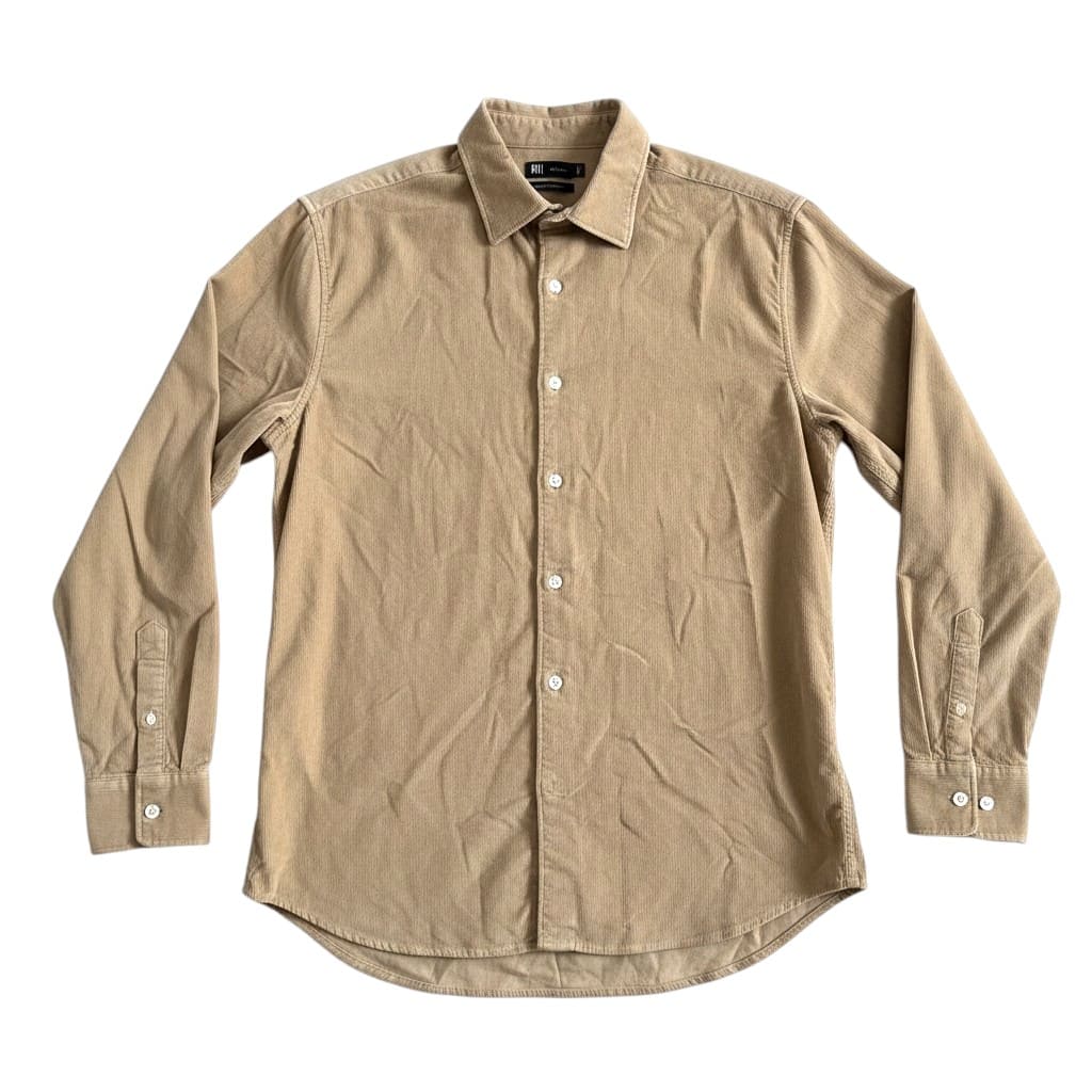 CHEMISE SUÈDE MARRON / BEIGE SIMONS MEDIUM