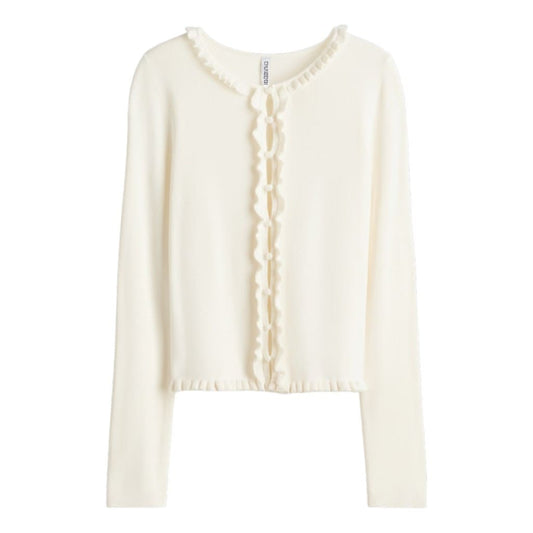 CROP CHANDAIL MANCHES LONGUES CRÈME H&M SMALL