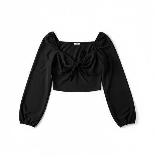 CROP MANCHES LONGUES NOIR ARDENE X-LARGE