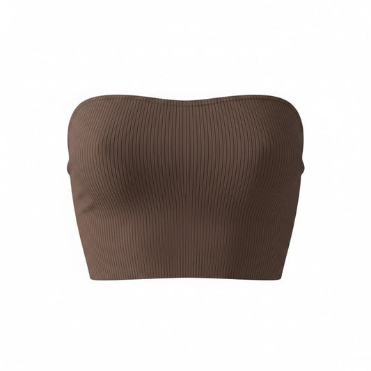 CROP SANS MANCHES MARRON ARDENE MEDIUM