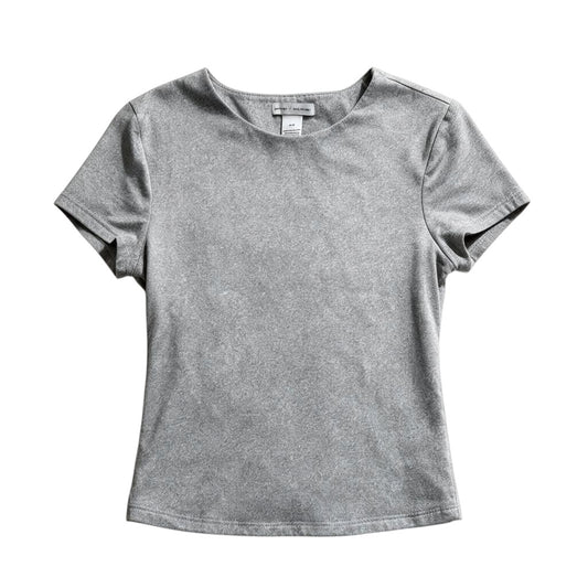 CROP T-SHIRT GRIS SMALL