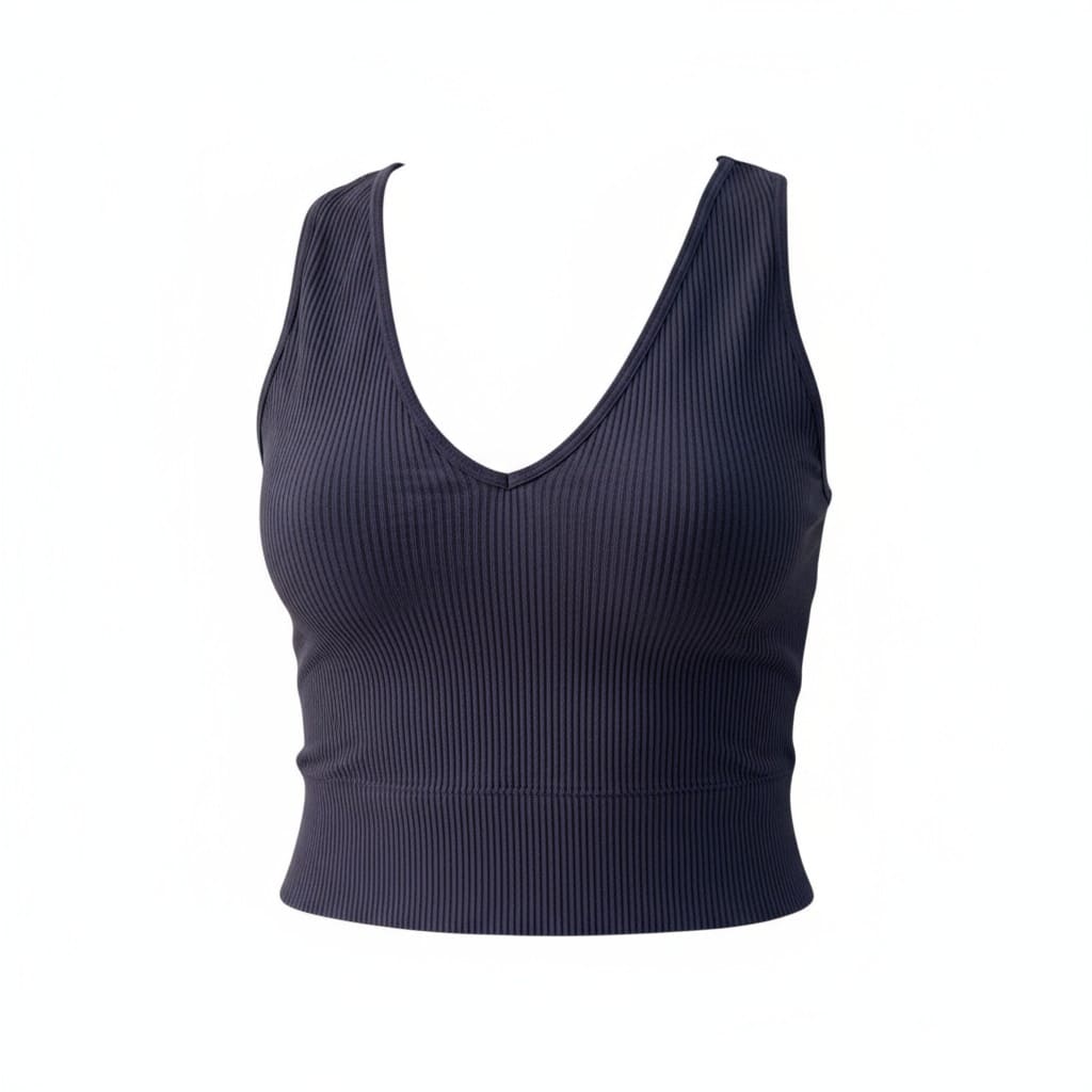 CROP TOP CAMISOLE BLEU/GRIS GARAGE SMALL