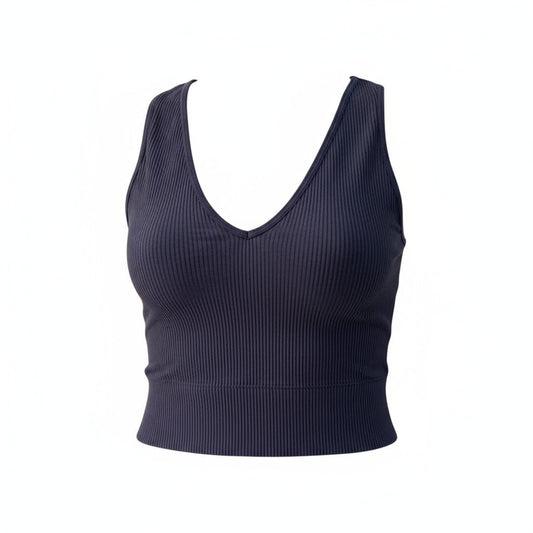 CROP TOP CAMISOLE BLEU/GRIS GARAGE SMALL