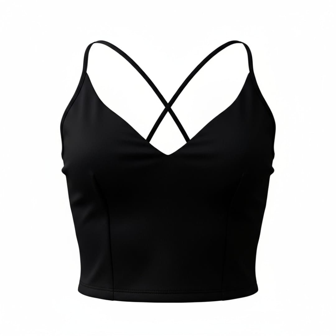 CROP TOP CAMISOLE NOIRE DYNAMITE MEDIUM