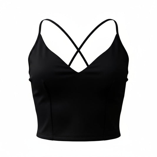 CROP TOP CAMISOLE NOIRE DYNAMITE MEDIUM