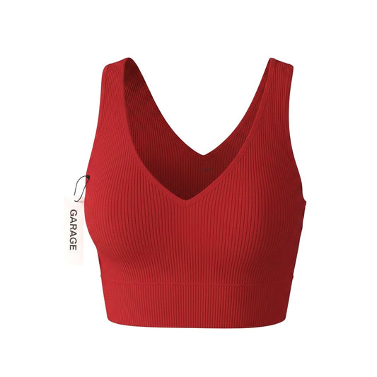 CROP TOP CAMISOLE ROUGE NEUF GARAGE LARGE