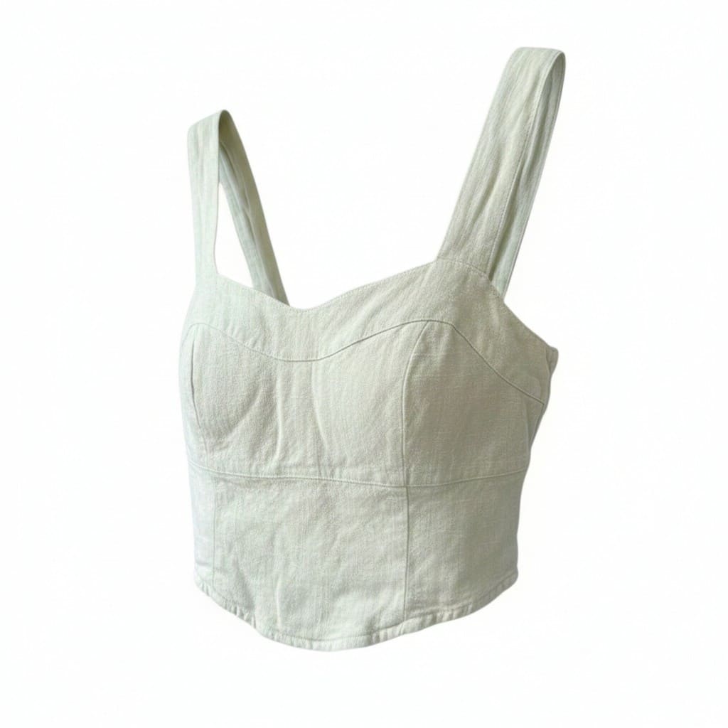 CROP TOP CAMISOLE VERT MENTHE DEX X-SMALL