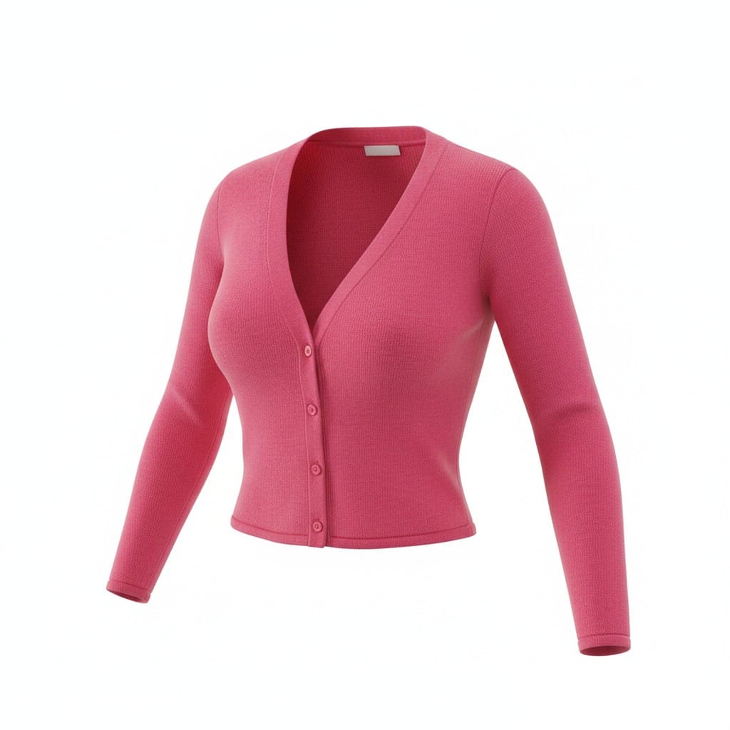 CROP TOP CARDIGAN FUSCHIA GARAGE MEDIUM