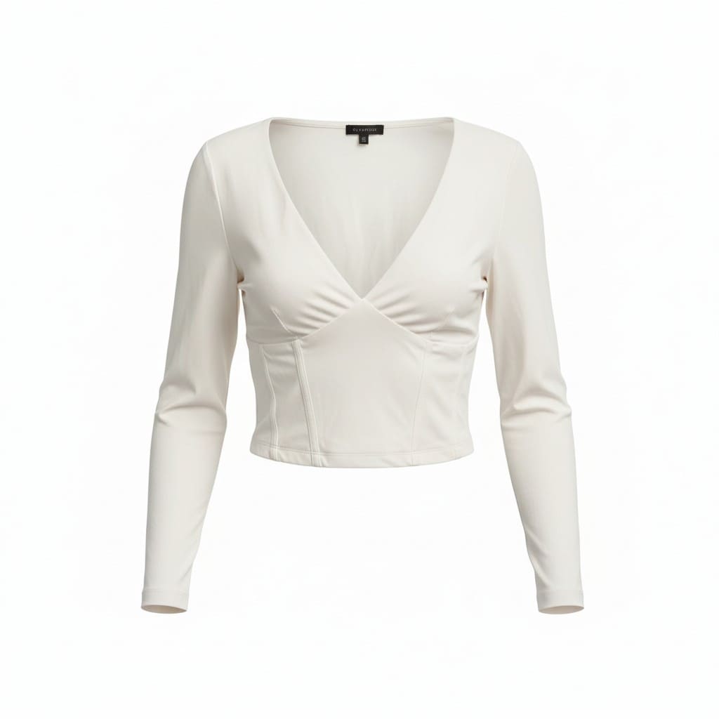 CROP TOP CREME COL V DYNAMITE LARGE