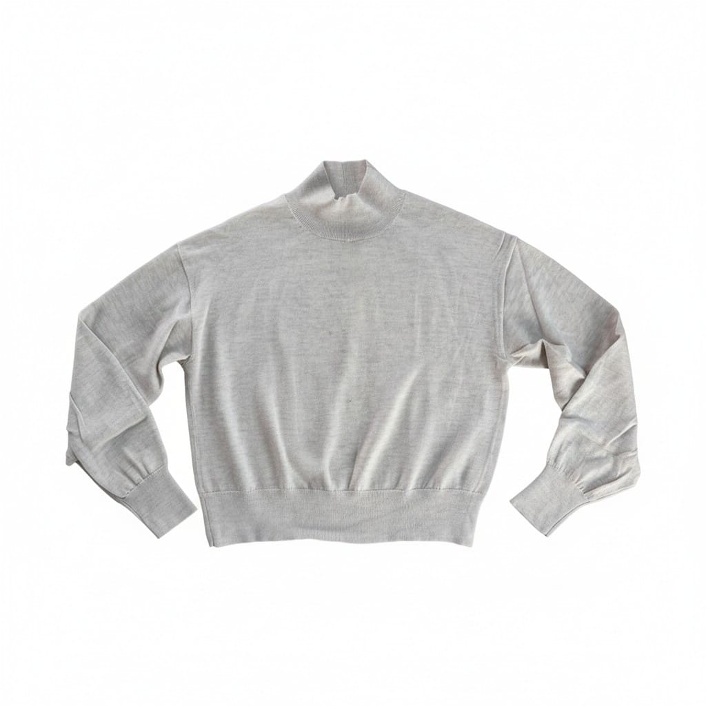 CROP TOP MANCHES LONGUES CRÈME BABATON IMPARFAIT X-SMALL