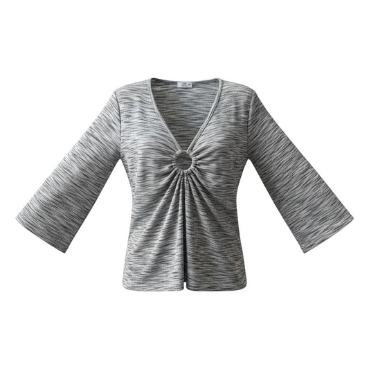 CROP TOP MANCHES LONGUES GRIS ARDENE X-LARGE