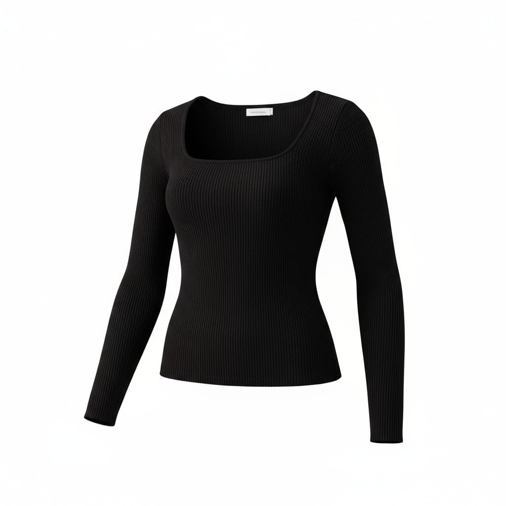 CROP TOP MANCHES LONGUES NOIR ARDENE X-SMALL