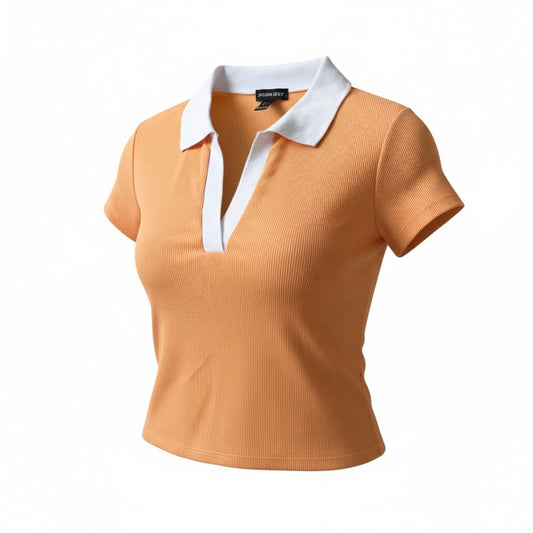 CROP TOP T-SHIRTS ORANGE NEUF LARGE