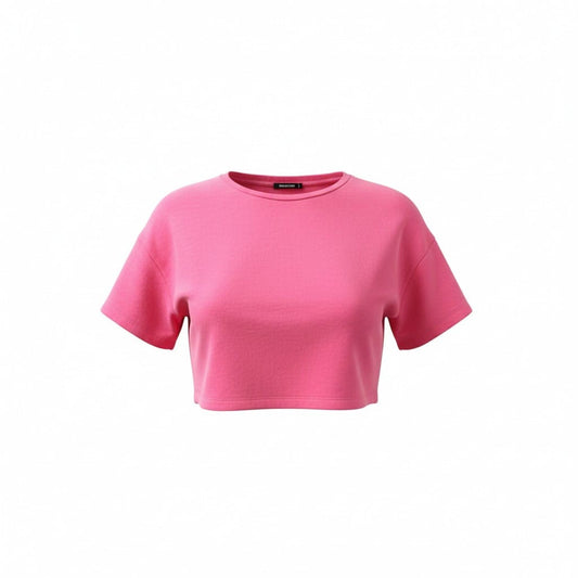 CROP TOP T-SHIRTS ROSE ZARA LARGE