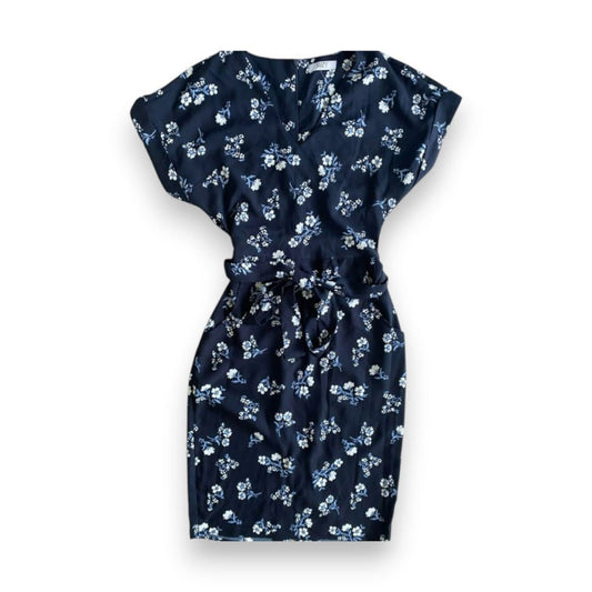 ROBE NEUVE FLORAL BLEU SUR BLEU SUZY SHIER X-SMALL