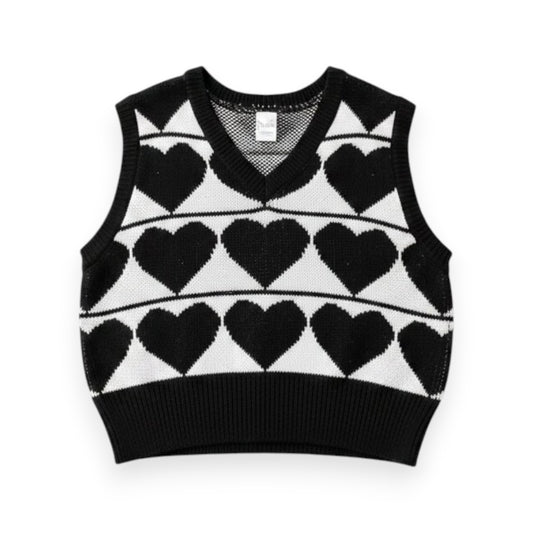 DÉBARDEUR CŒUR NOIR SIMONS LARGE