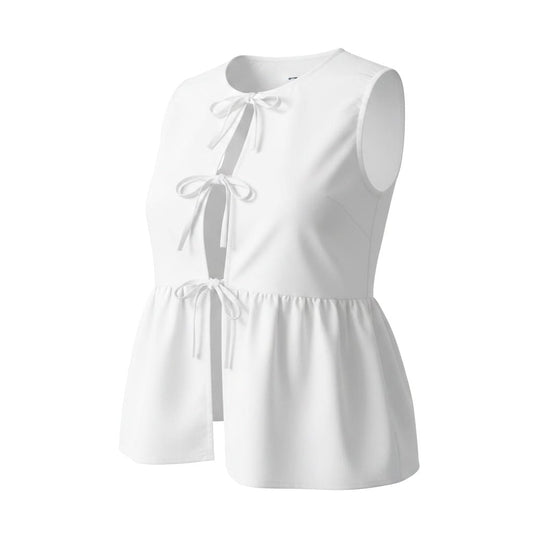 HAUT BLANC WOMANCE AVEC BOUCLES X-SMALL
