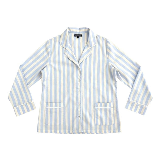 HAUT PYJAMA BLEU PALE LIGNÉ CRÈME BANANA REPUBLIC LARGE