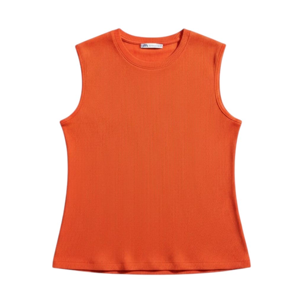 HAUT SANS MANCHES ORANGE ZARA SMALL